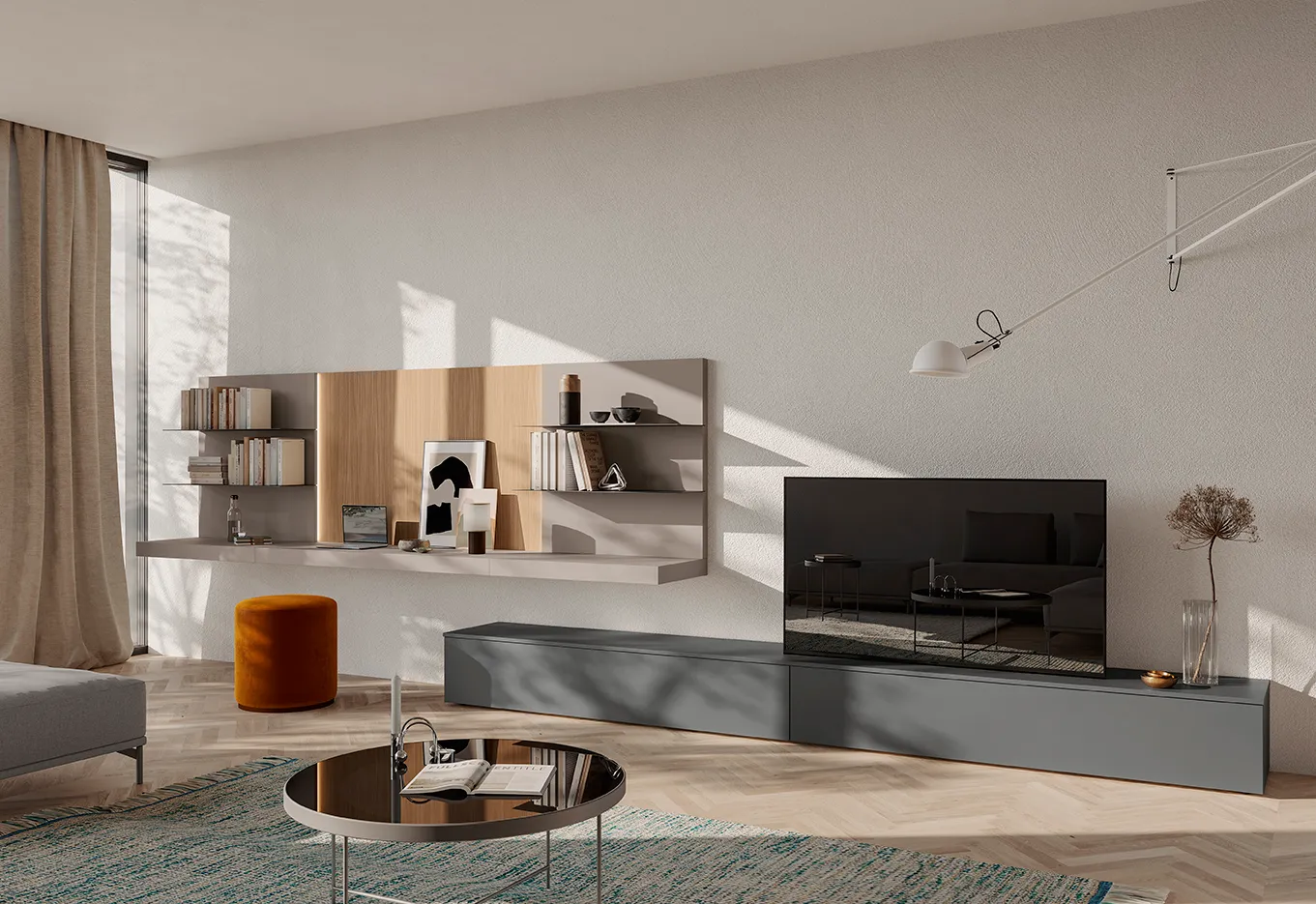 Pareti attrezzate — arredo in esposizione