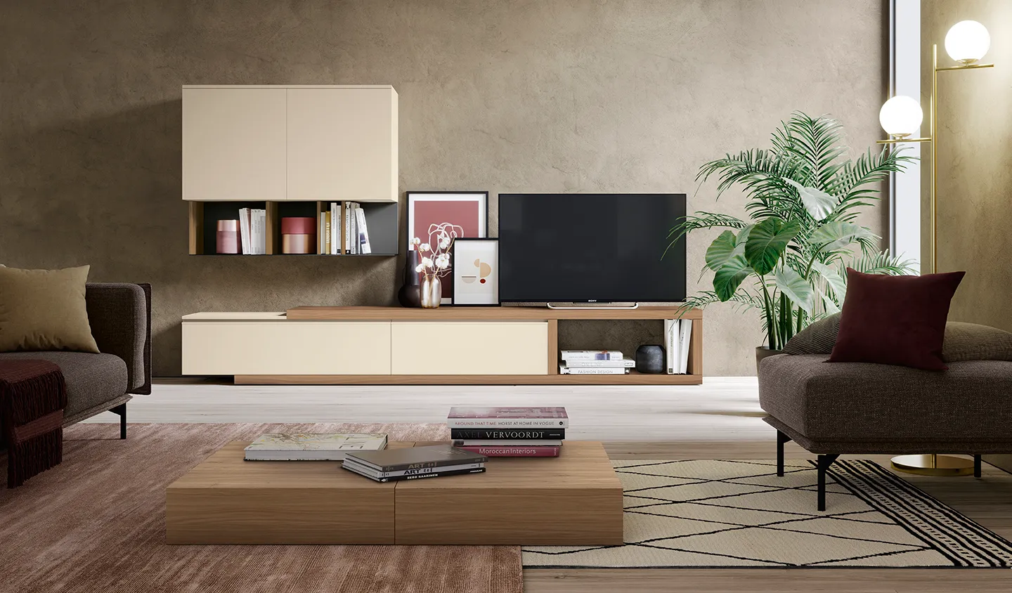 Pareti attrezzate — arredo in esposizione