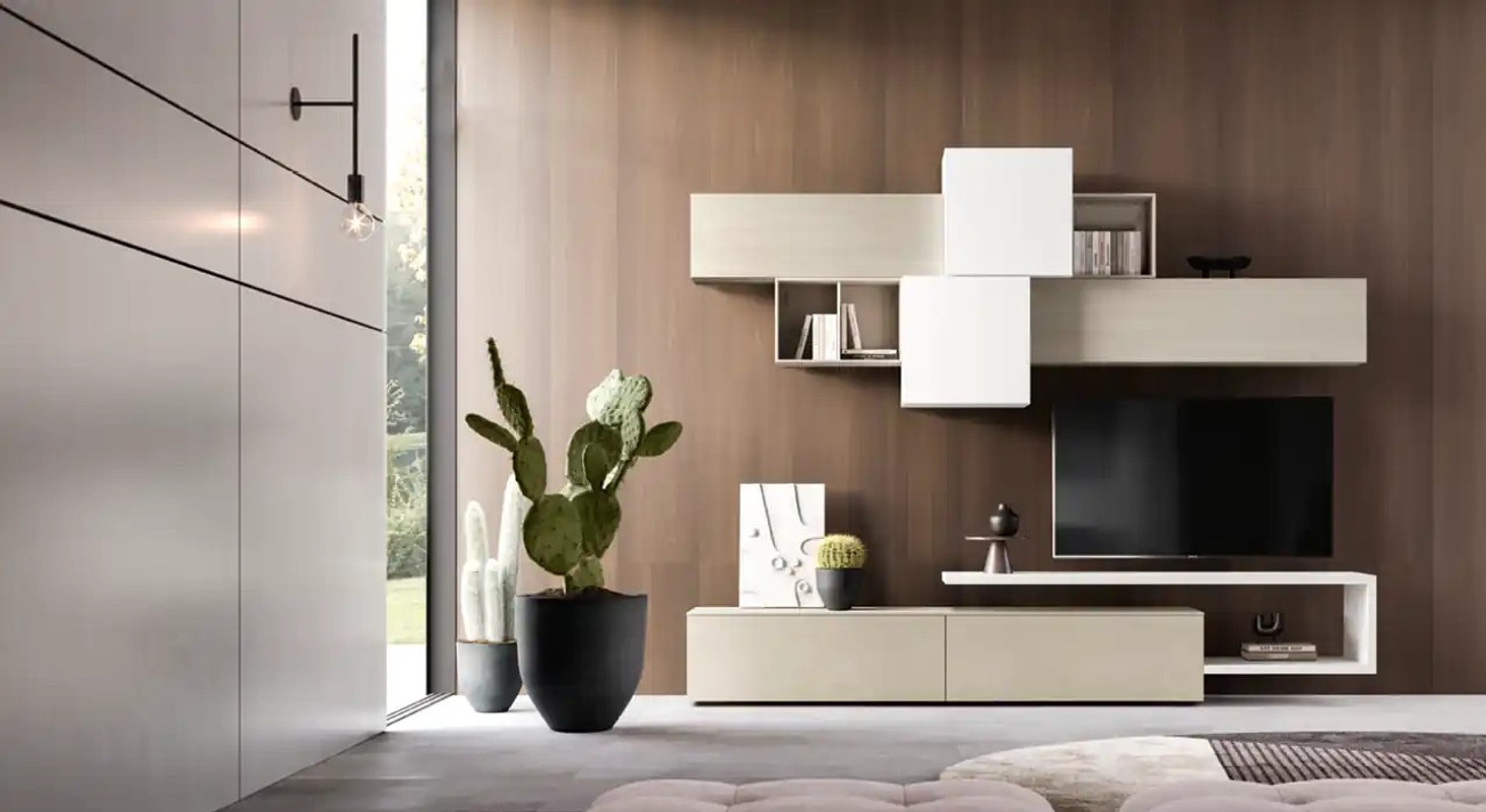 Pareti attrezzate — arredo in esposizione