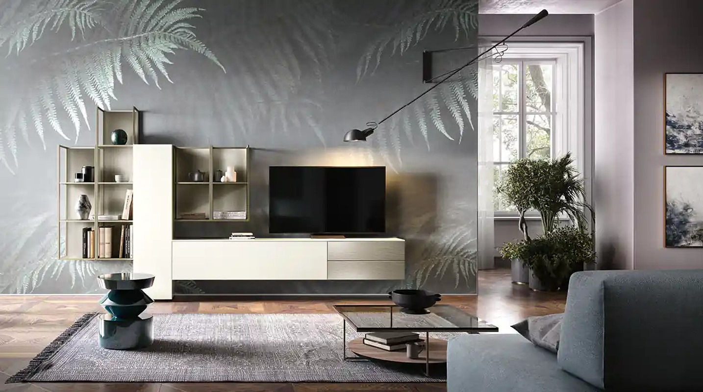 Pareti attrezzate — arredo in esposizione